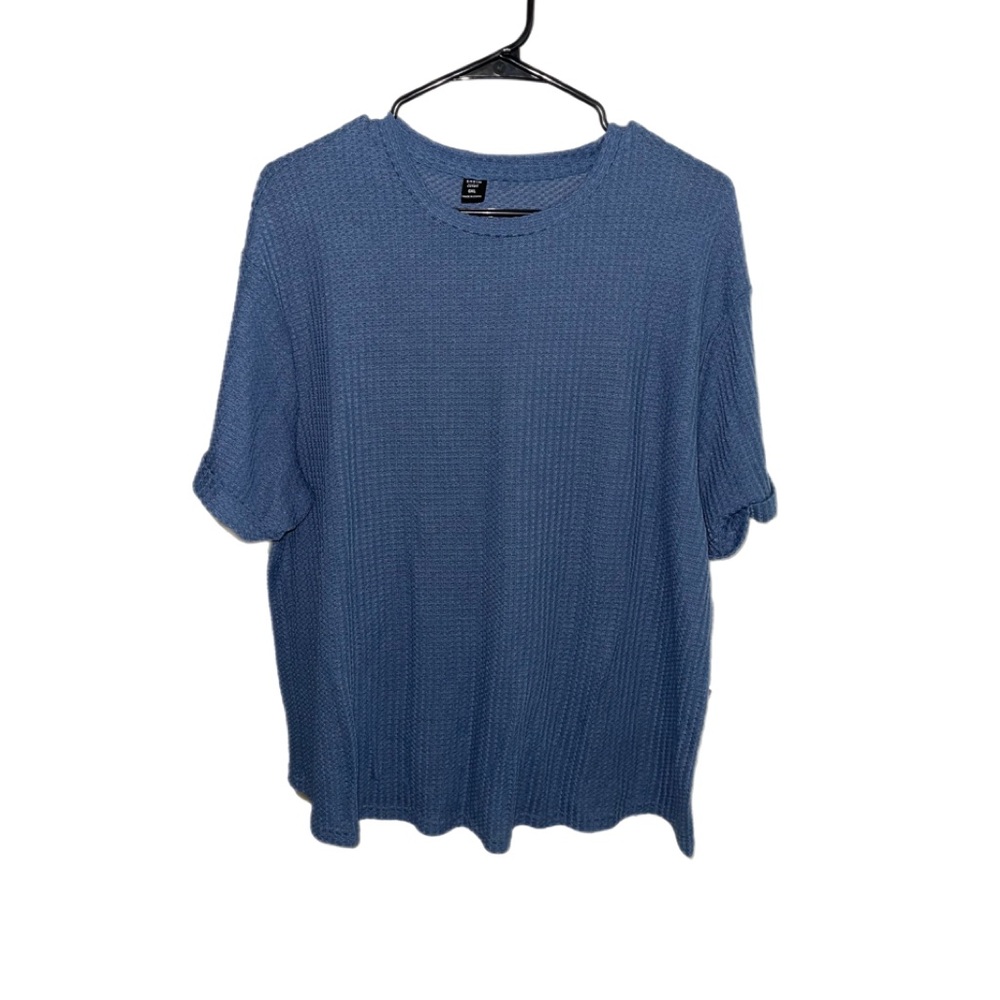 Waffle Knit blouse -Shein